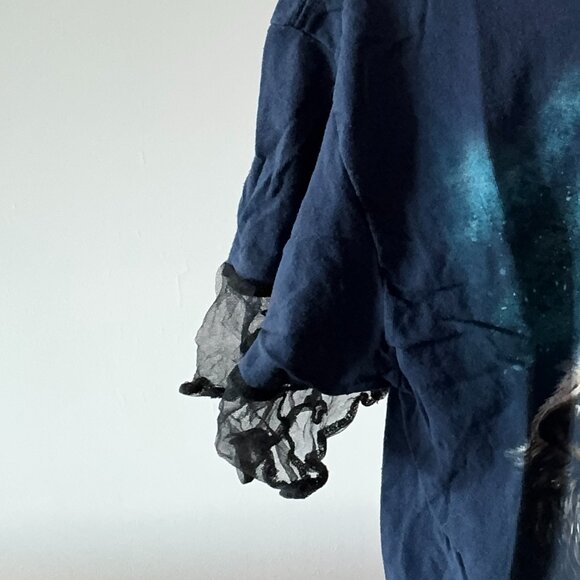 Y2k Holowing Wolf Cropped Graphic Tshirt - Size Small - Picture 4 of 4